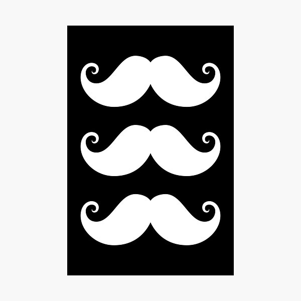 Item preview, White mustaches designed and sold by Mhea.