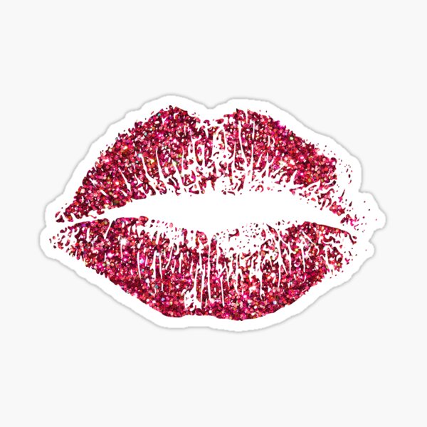 Item preview, Stylish Red Glitter Lips designed and sold by enhan.