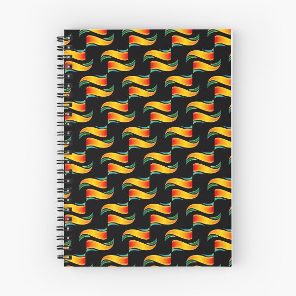 Item preview, Wavy shaped abstract. Beautiful colorful wavy pattern in black background designed and sold by docferds.