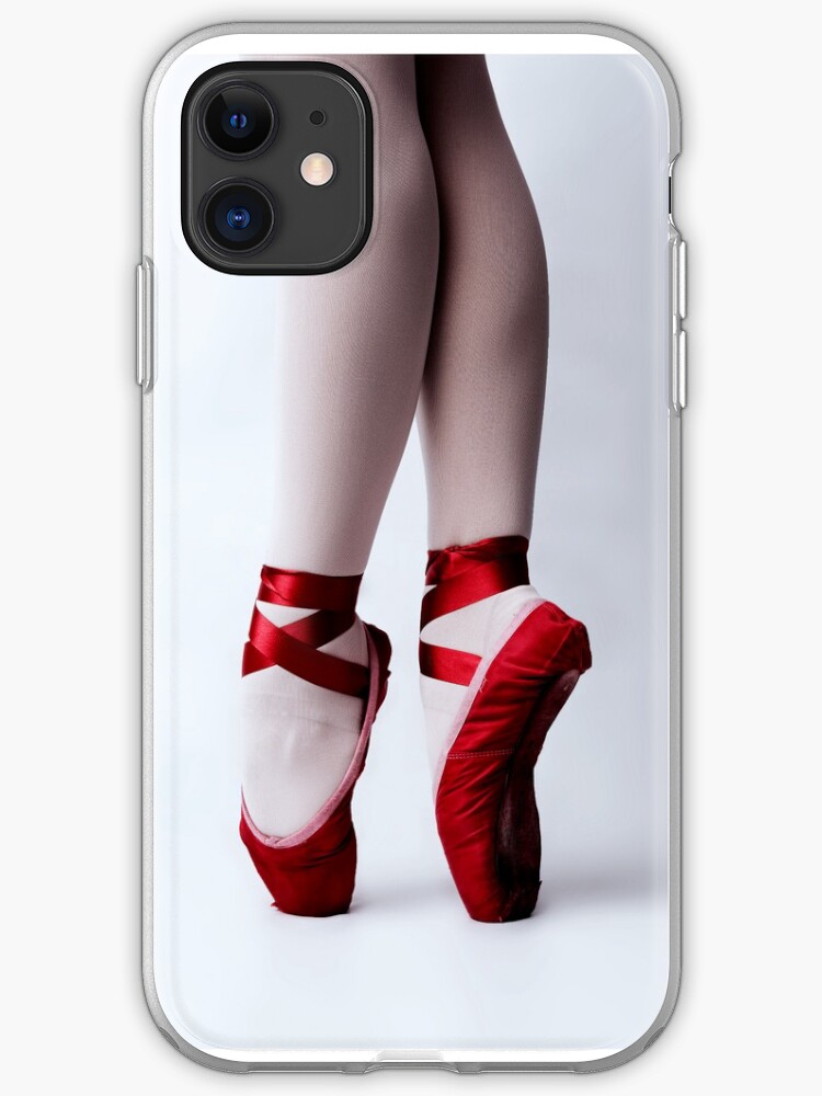 red pointe shoe covers