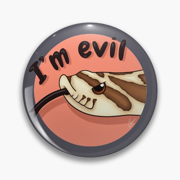 Item preview, Cute Western Hognose Snake, "I'm evil" designed and sold by anacecilia.