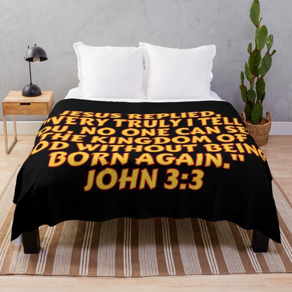 Item preview, Bible Verse John 3:3 designed and sold by Prayingwarrior.