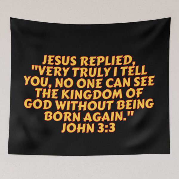 Item preview, Bible Verse John 3:3 designed and sold by Prayingwarrior.
