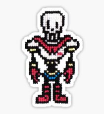 Papyrus, Undertale 8-bit to Cross stitch <3 Sticker