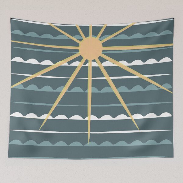 Item preview, Sunset, sea,.5. sun, sun-art, beach,  spring, ocean, sunart, summer, green, yellow, designed and sold by PrintedDreams.