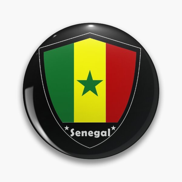 Item preview, Senegal Flag Badge designed and sold by Gina-Driada.
