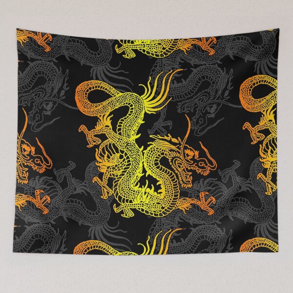 Item preview, Golden Chinese Dragon Pattern designed and sold by EddieBalevo.
