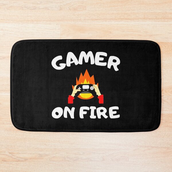 Item preview, Gamer on fire humour geek video games designed and sold by joozybart.