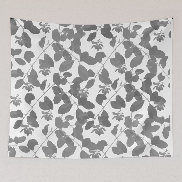 Item preview, Grey Leaves pattern, white, grey, leaves. designed and sold by PrintedDreams.