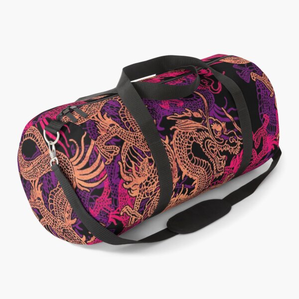 Chinese Dragons Colorful Pattern Duffle Bag