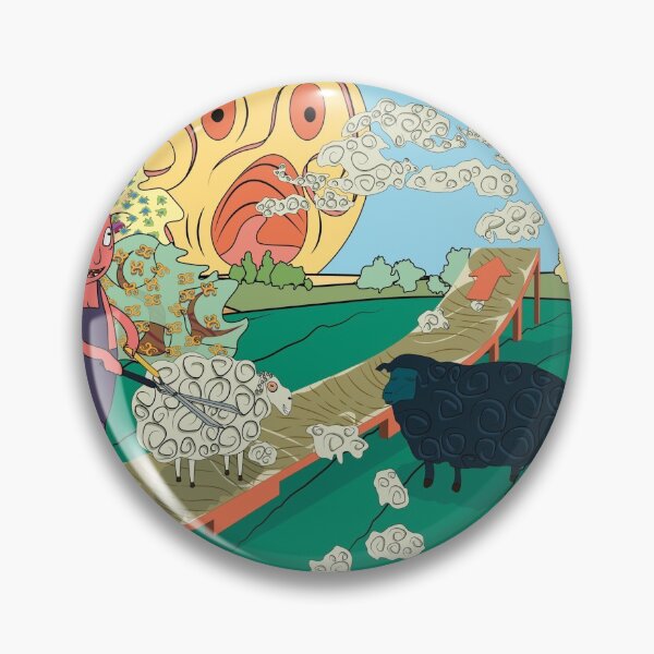 Item preview, Shearing sheep psychedelic art designed and sold by BorneowithLove.
