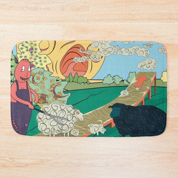 Item preview, Shearing sheep psychedelic art designed and sold by BorneowithLove.