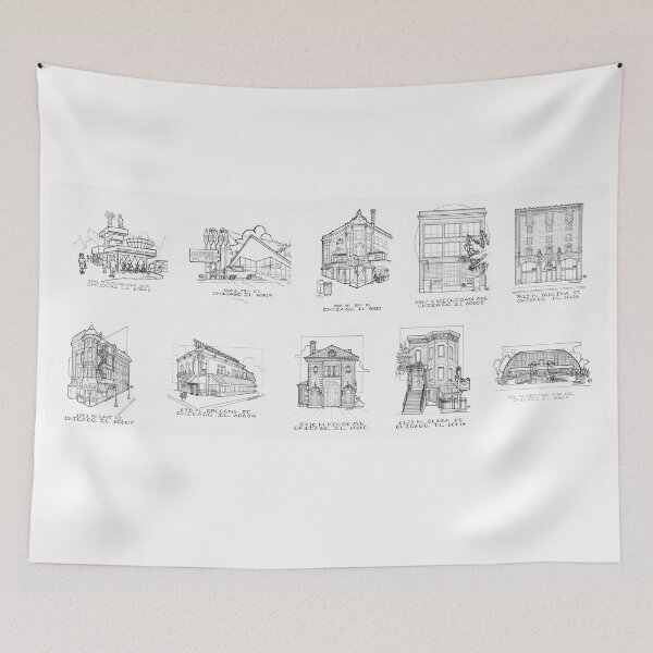 Item preview, Small Chicago Buildings Series 2 (Black & White) designed and sold by chaszmathieu.