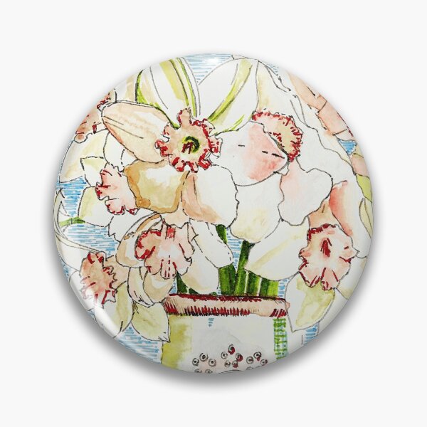 Item preview, Spring Daffodils In a Vase Pen Drawing designed and sold by JulieSpriddle.