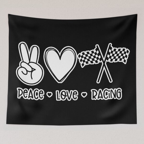 Item preview, Peace love Racing designed and sold by PilaStudio.