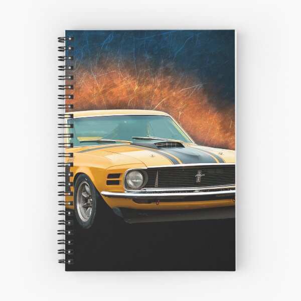 Aperçu de l'œuvre Orange 1970 Boss 302 Mustang créée et vendue par Stuart Row.