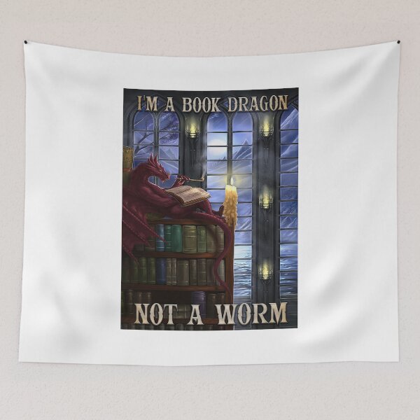 Aperçu de l'œuvre Je suis un dragon de livre, pas un lecteur de vers Poster créée et vendue par SaraBiskup-04.