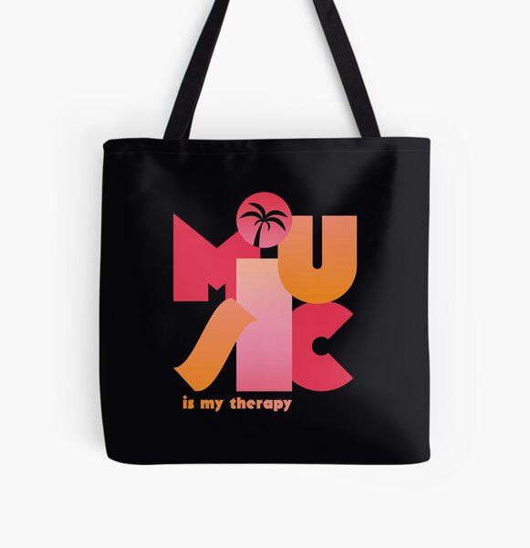 Music is my therapy All Over Print Tote Bag
