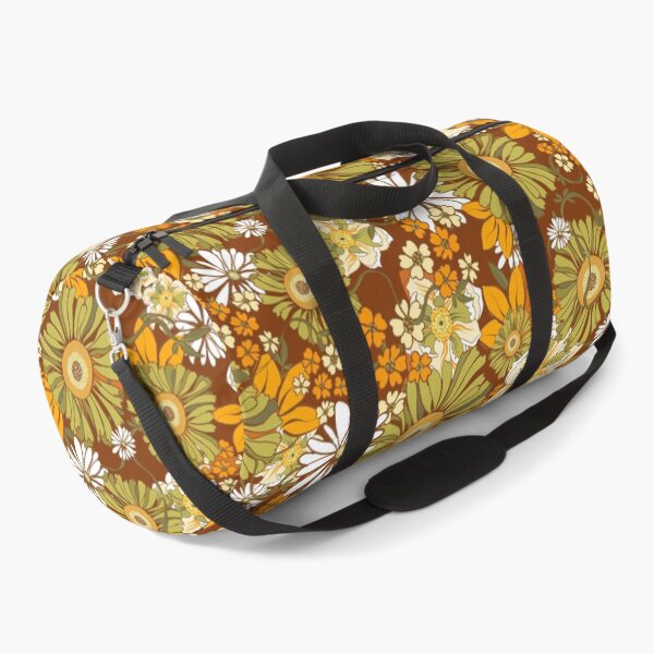 Item preview, 70s Retro Vintage Flower Power pattern boho, orange, brown, designed and sold by chrissyink.