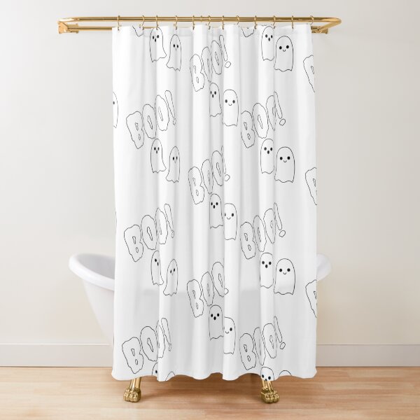Cute Boo Ghost Shower Curtain