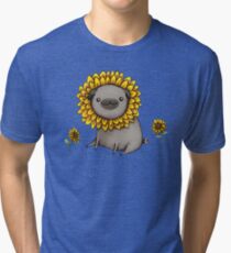 Camiseta de tejido mixto Pugflower
