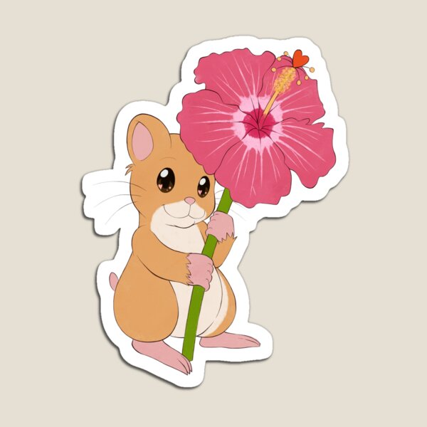 Hamster Hibiscus Magnet