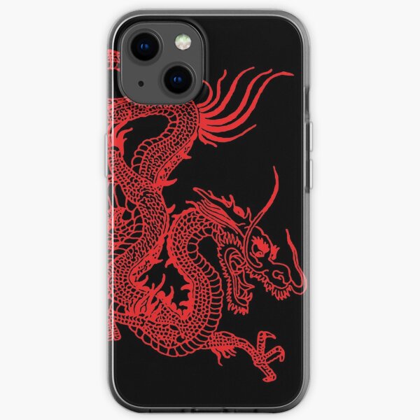 Dragon chinois rouge Coque souple iPhone