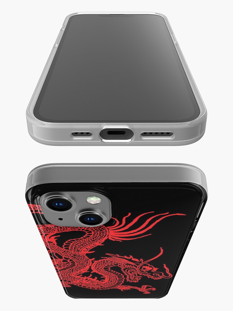 Alternative Ansicht von Roter chinesischer Drache iPhone-Hülle