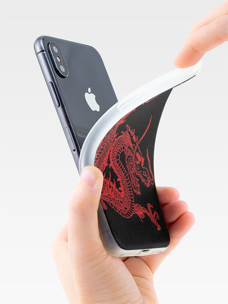 Alternative Ansicht von Roter chinesischer Drache iPhone-Hülle