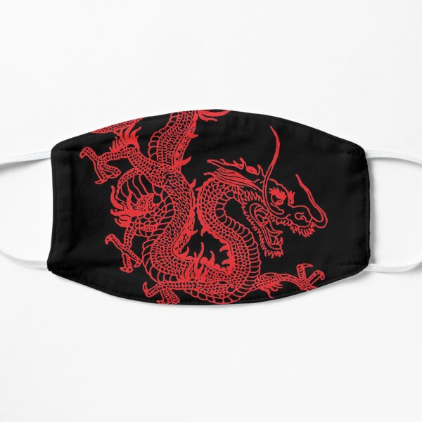 Red Chinese Dragon Flat Mask