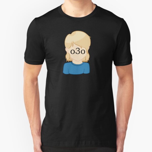 o3o - Emoticon Face Slim Fit T-Shirt