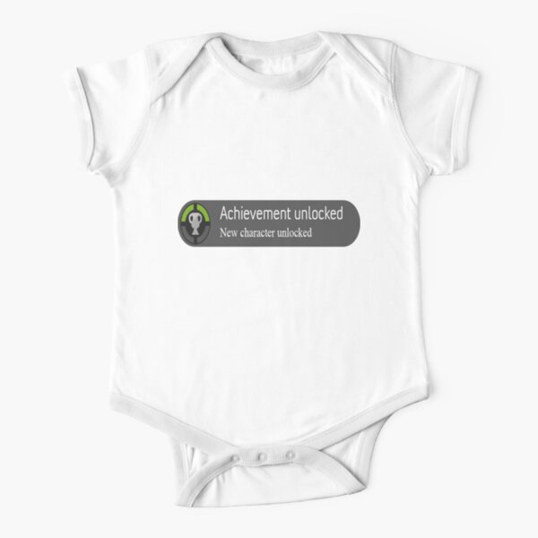 achievement unlocked New Character Unlocked Short Sleeve Baby One-Piece