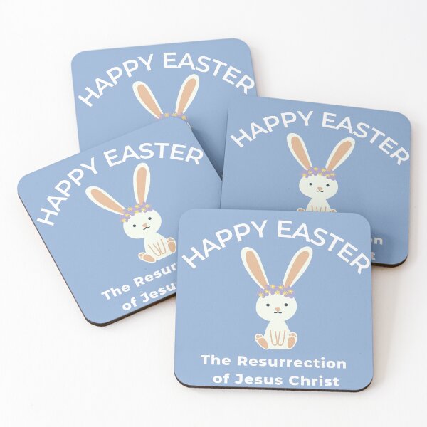 Item preview, Happy Easter and Cute White Bunny designed and sold by Polariszero.