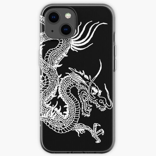 Chinese White Dragon iPhone Soft Case