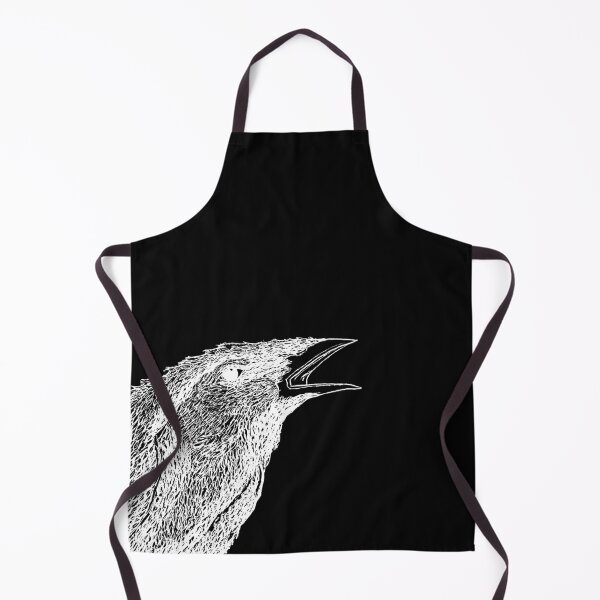 Item preview, corbeau blanc sur fond noir designed and sold by Bastien-23.