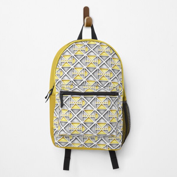 Item preview, Yellow and Gray Geometric Pattern with 3d Effect, Triangular Motifs designed and sold by lissantee.