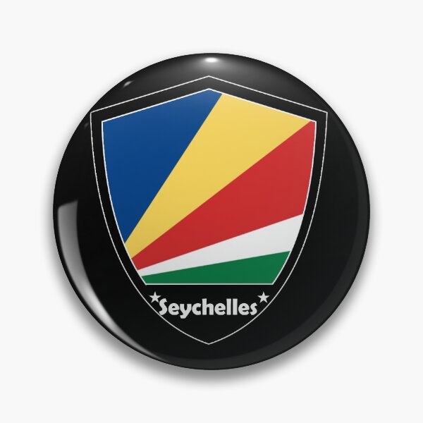 Item preview, Seychelles Flag Badge designed and sold by Gina-Driada.