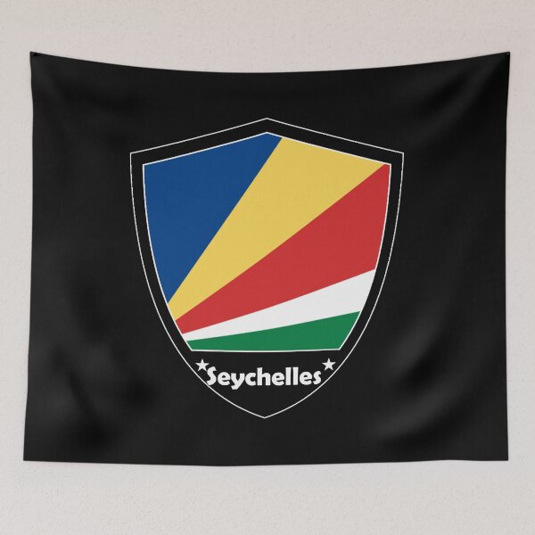 Artikelvorschau, Seychellen Flaggenabzeichen entworfen und verkauft von Gina-Driada.