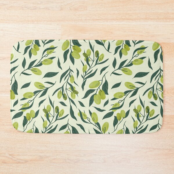 Item preview, Olive pattern, olives pattern, green olives face mask, green pattern mask, green leaves mask, italian, greek, spanish, olives pattern face mask, vegan face mask designed and sold by Crocozen.