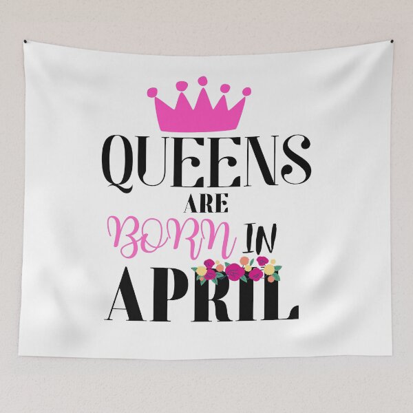 Item preview, QUEENS ARE BORN IN APRIL designed and sold by Zebra-fashion.