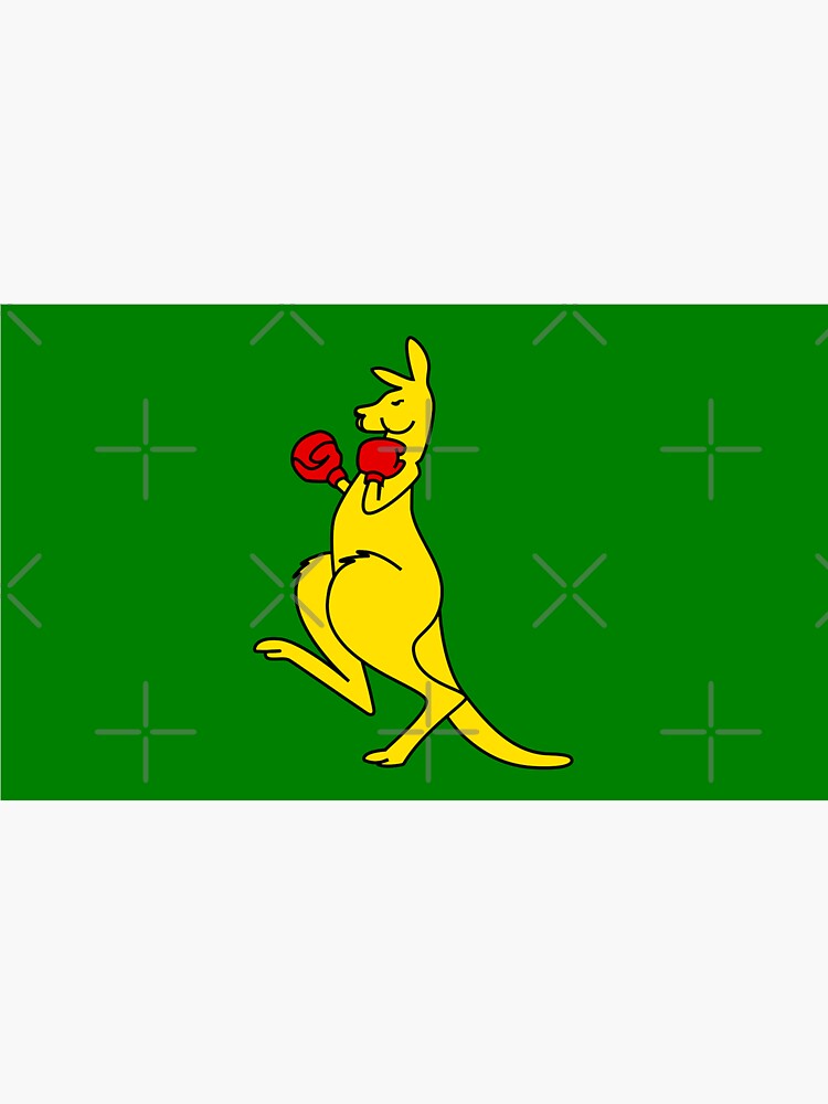 "Boxing Kangaroo Flag of Australia" Sticker by Shav Redbubble