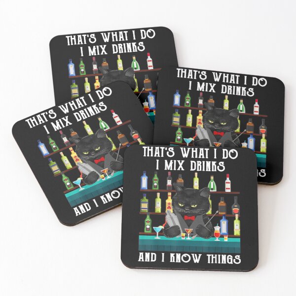 Item preview, That's What I Do I Mix Drinks And I Know Things Cat Bartend  designed and sold by mylahKristian.