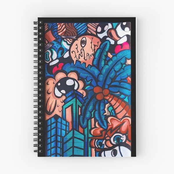 Item preview, Blue and pale orange doodles designed and sold by Imadingus.