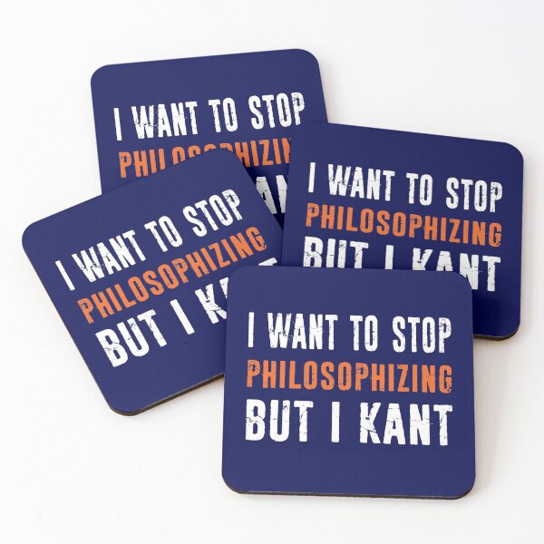 Item preview, I want to stop philosophizing but I Kant - Philosophy Meme Joke Humorous Merch designed and sold by niftee.
