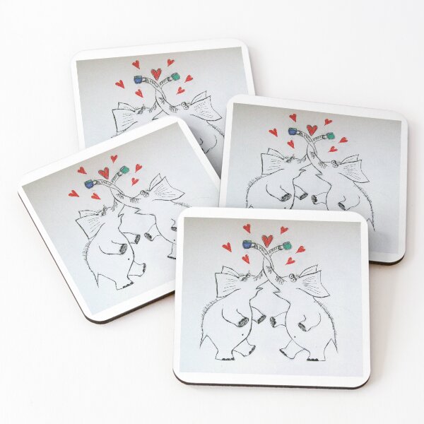 Item preview, Elephant in love with intertwined trunk designed and sold by Olga Kydryavskaya.