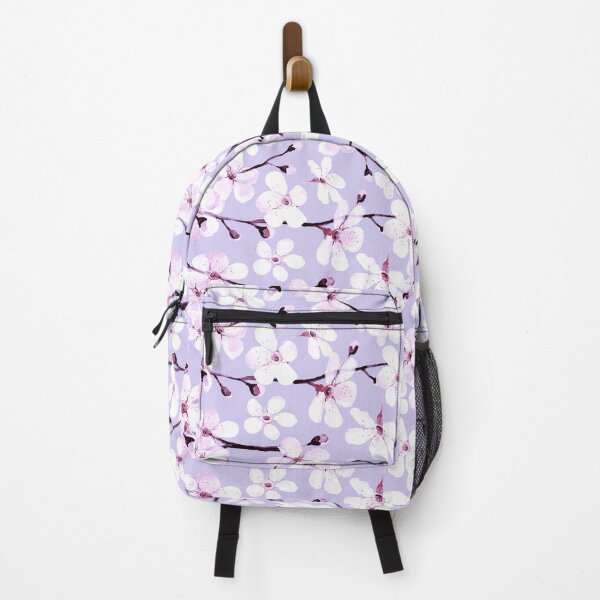 Vista previa del artículo con la obra «Flor de cerezo sobre gris/lavanda», diseñado y vendido por MagentaRose.
