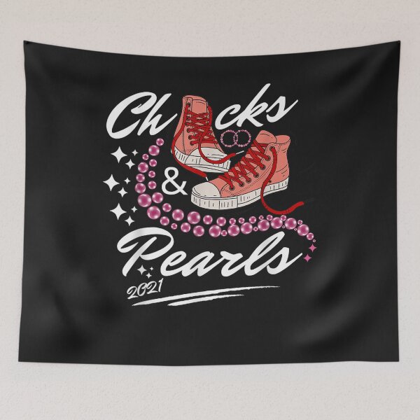 Artikelvorschau, Chucks & Pearls Kamala, Converse Women girls T-Shirt T-Shirt  entworfen und verkauft von Lukifo-Epic.