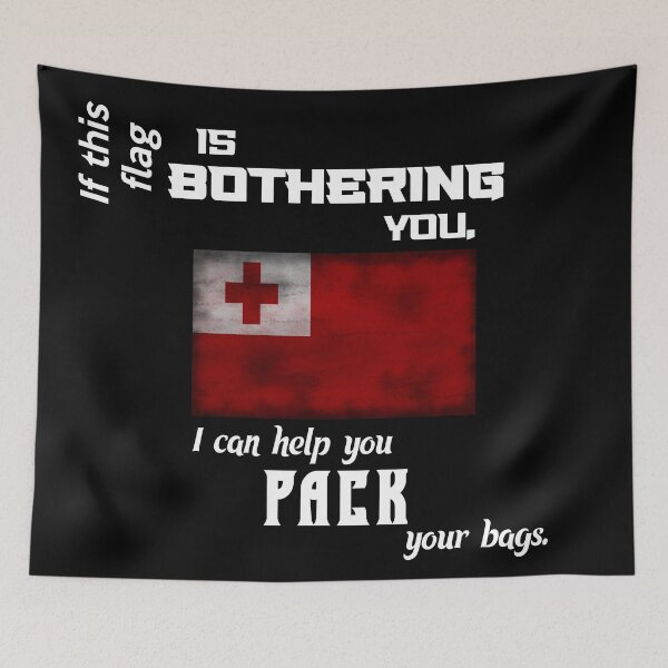 Item preview, Tongan flag - pack your bags designed and sold by 2Girls1Shirt.