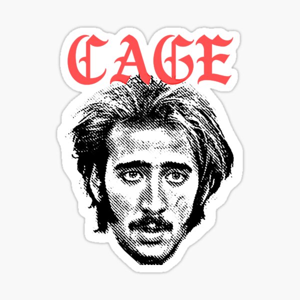Nicolas Cage //// Retro Aesthetic Fan Art Design T-Shirt Sticker