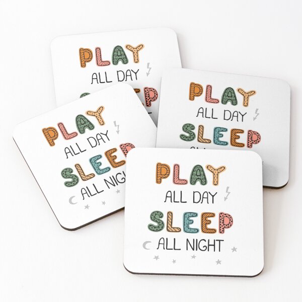 Item preview, kids design play all day sleep all night designed and sold by achakera.